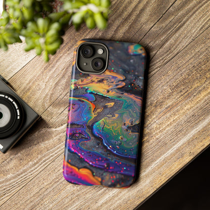 Opalescent Marbled Holographic Print Phone Case