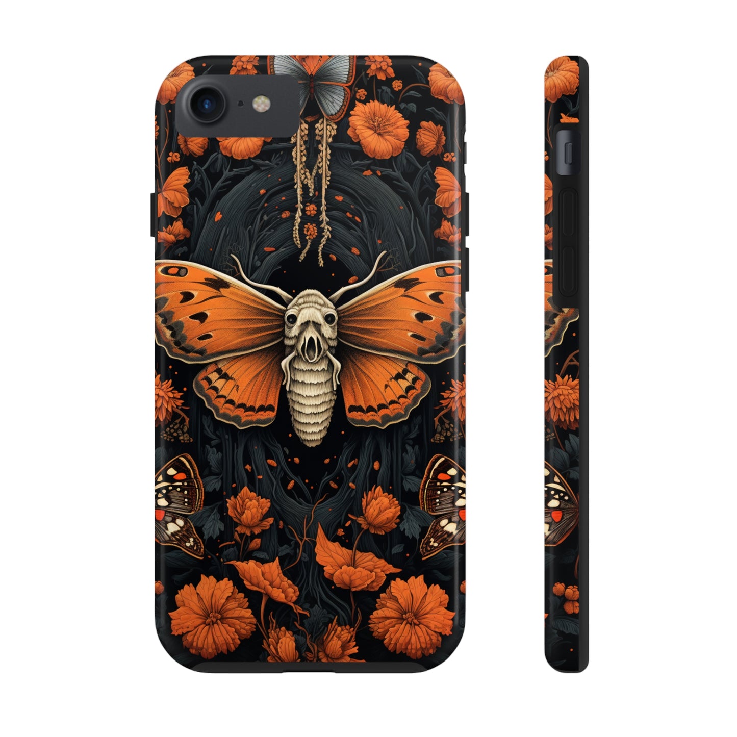 Eerie Elegance: Halloween Goth Moth Apple Phone Case | Dark Enchantment iPhone Case