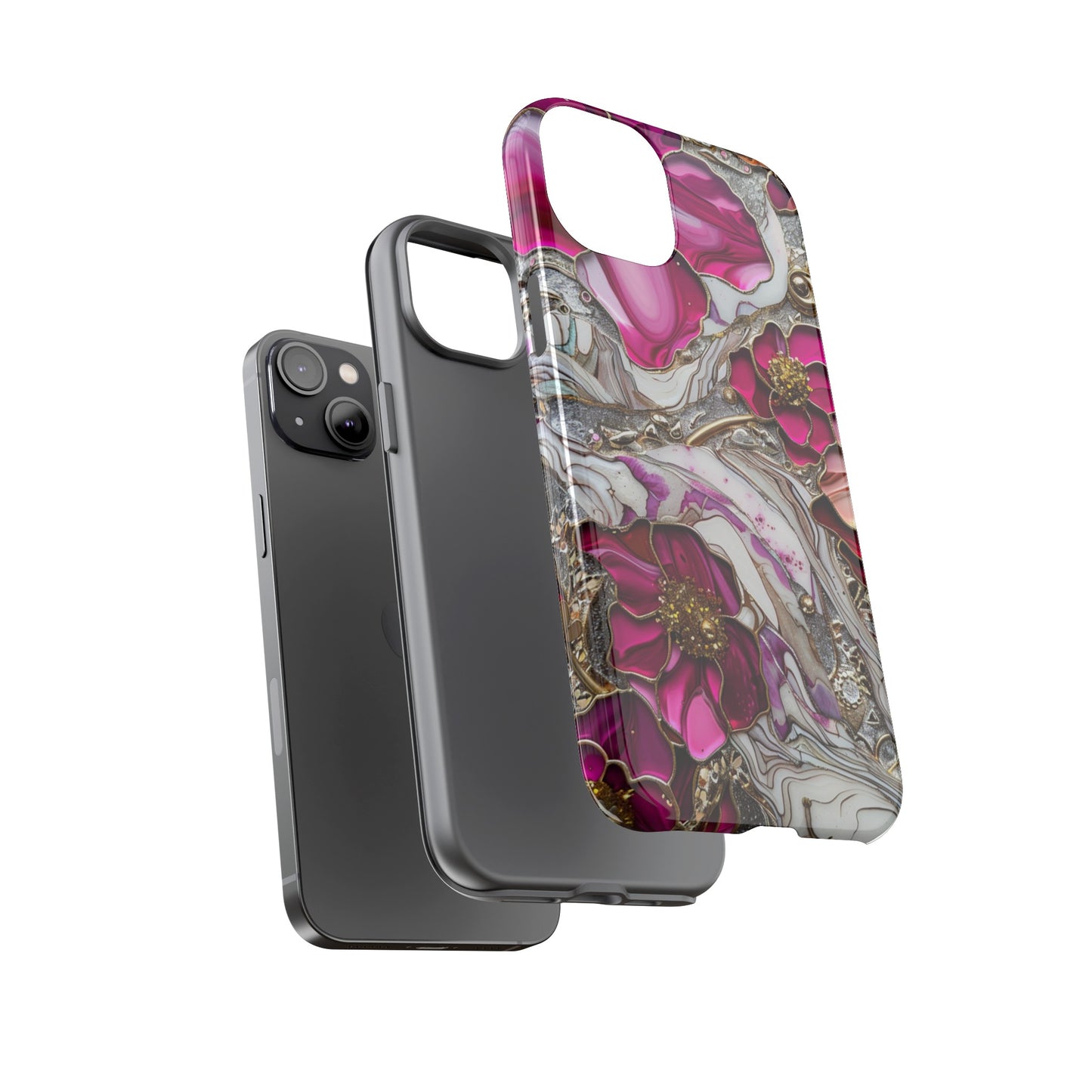 Stained Glass Magenta Floral Paisley Explosion Phone Case