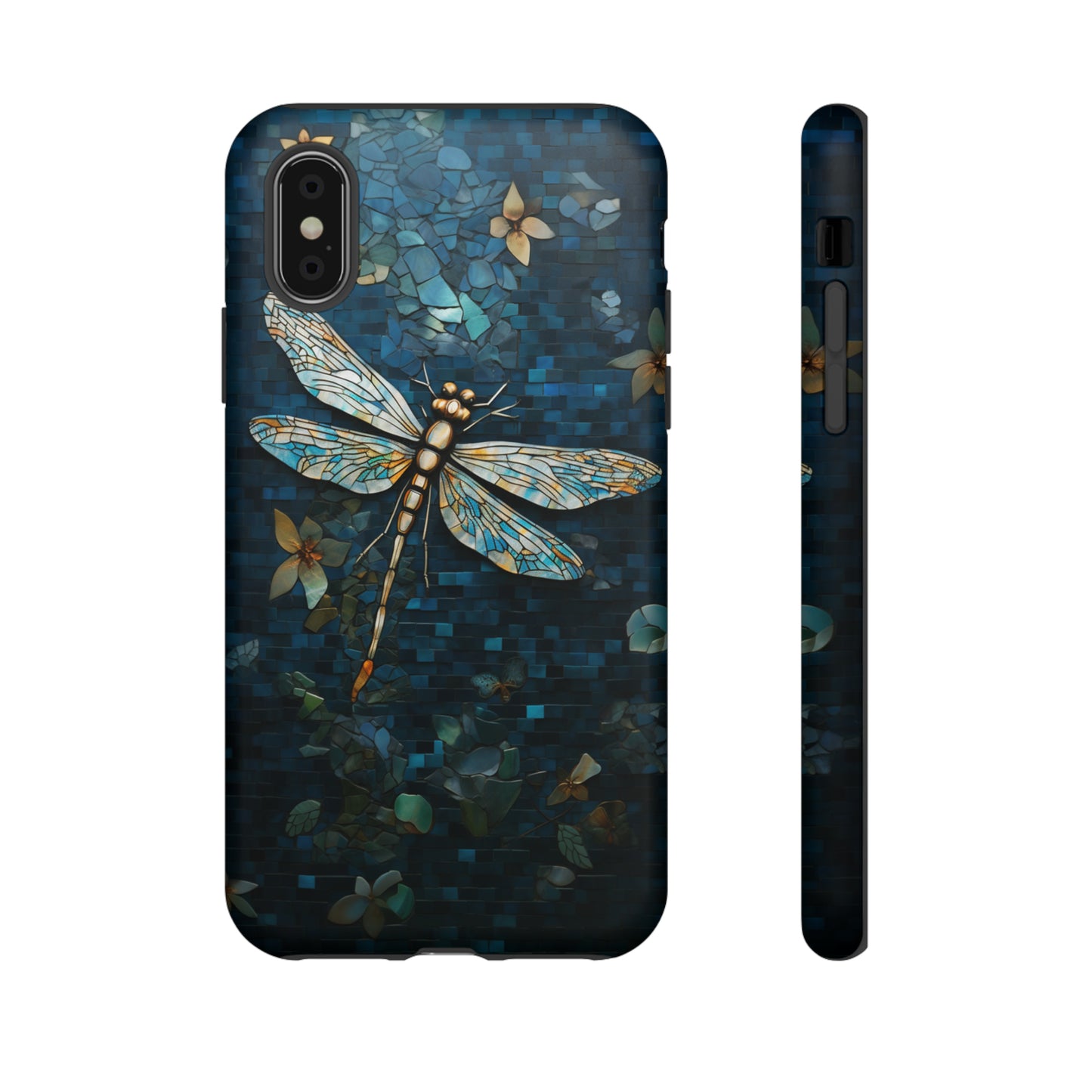 Vintage Mosaic Style Dragonfly