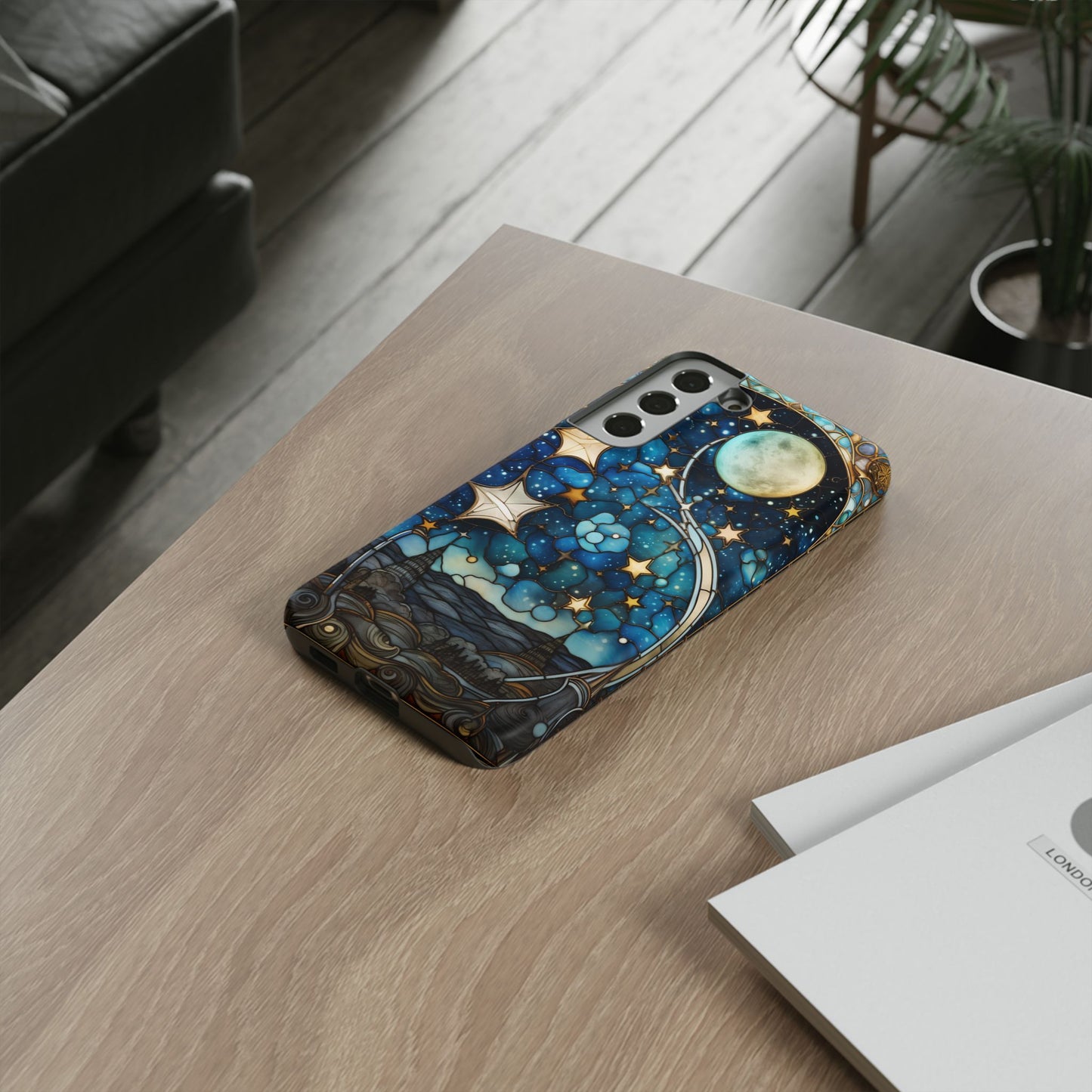 Boho Starry Night Stained Glass Artistry Phone Cover