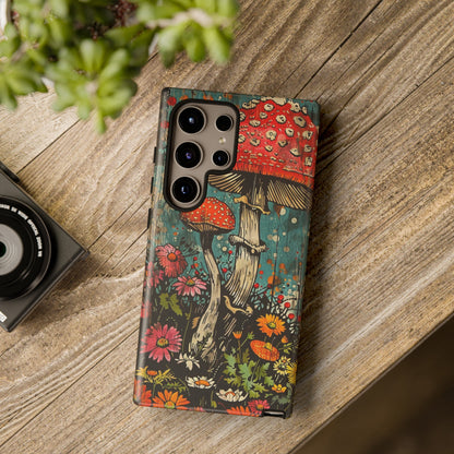 Trippy Magic Mushroom Retro Art Phone Case