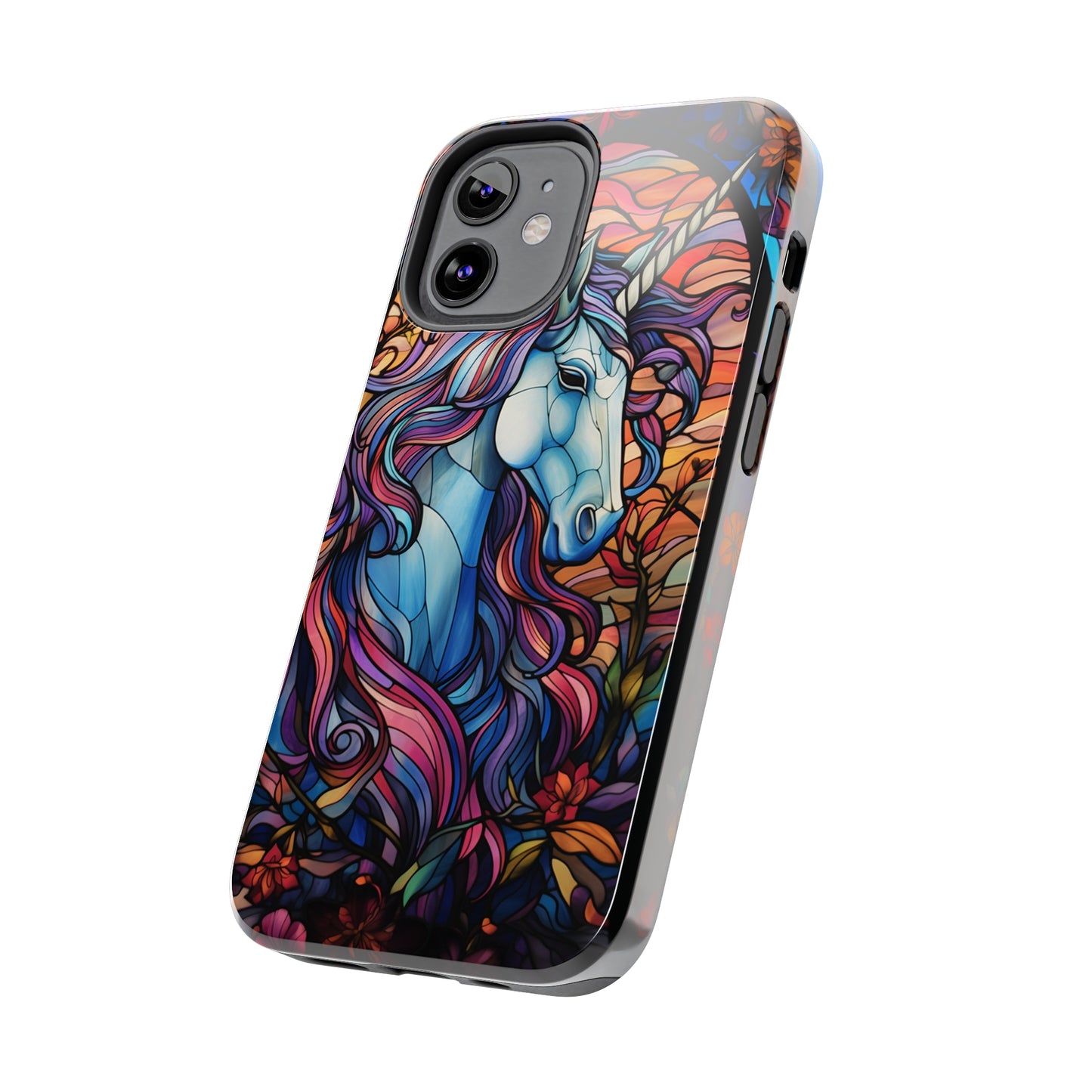 Unicorn Stained Glass iPhone Case | Mythical Beauty and Device Protection