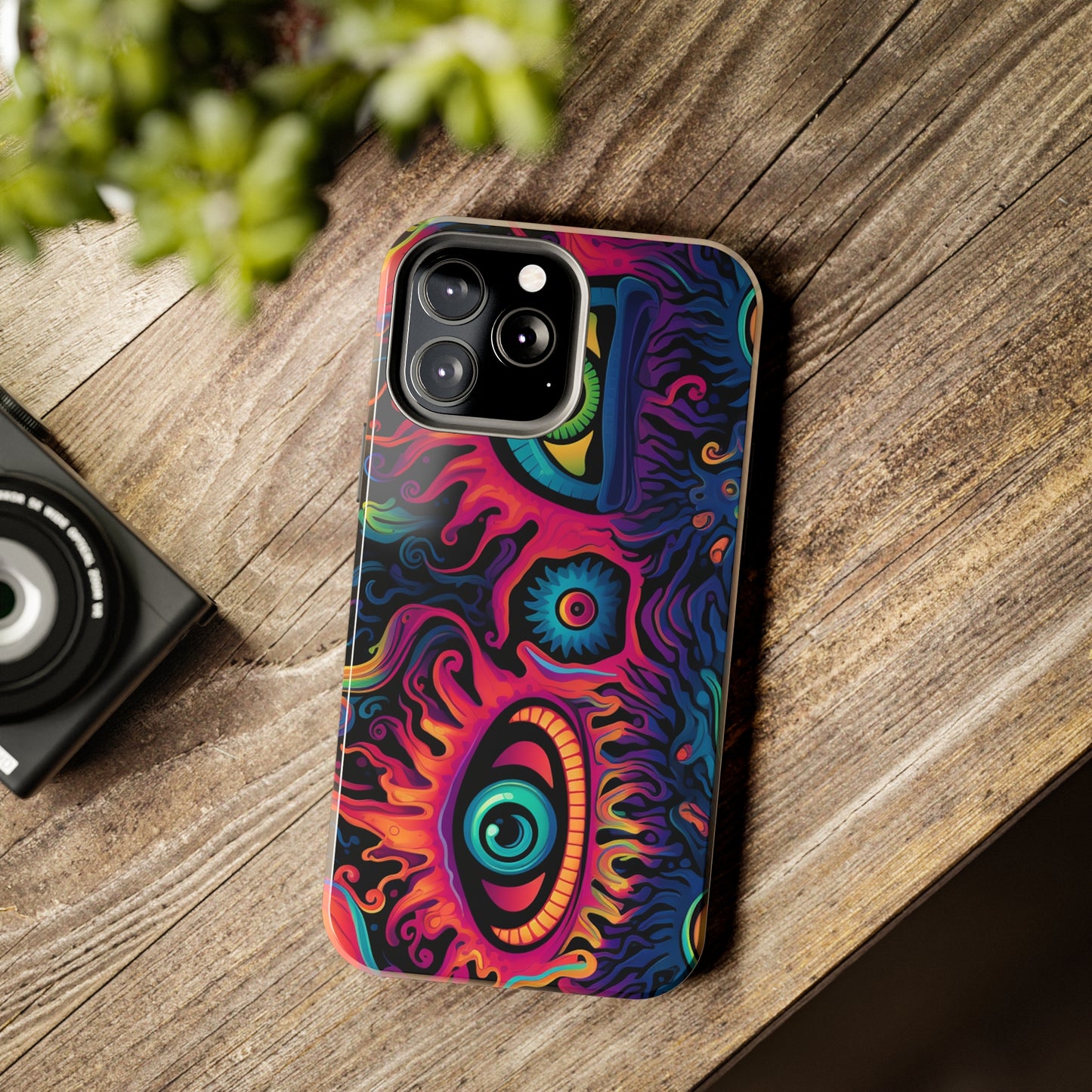 Psychedelic Art: The Eyes Upon Us iPhone Case | Embrace the Mystique of Trippy Visuals