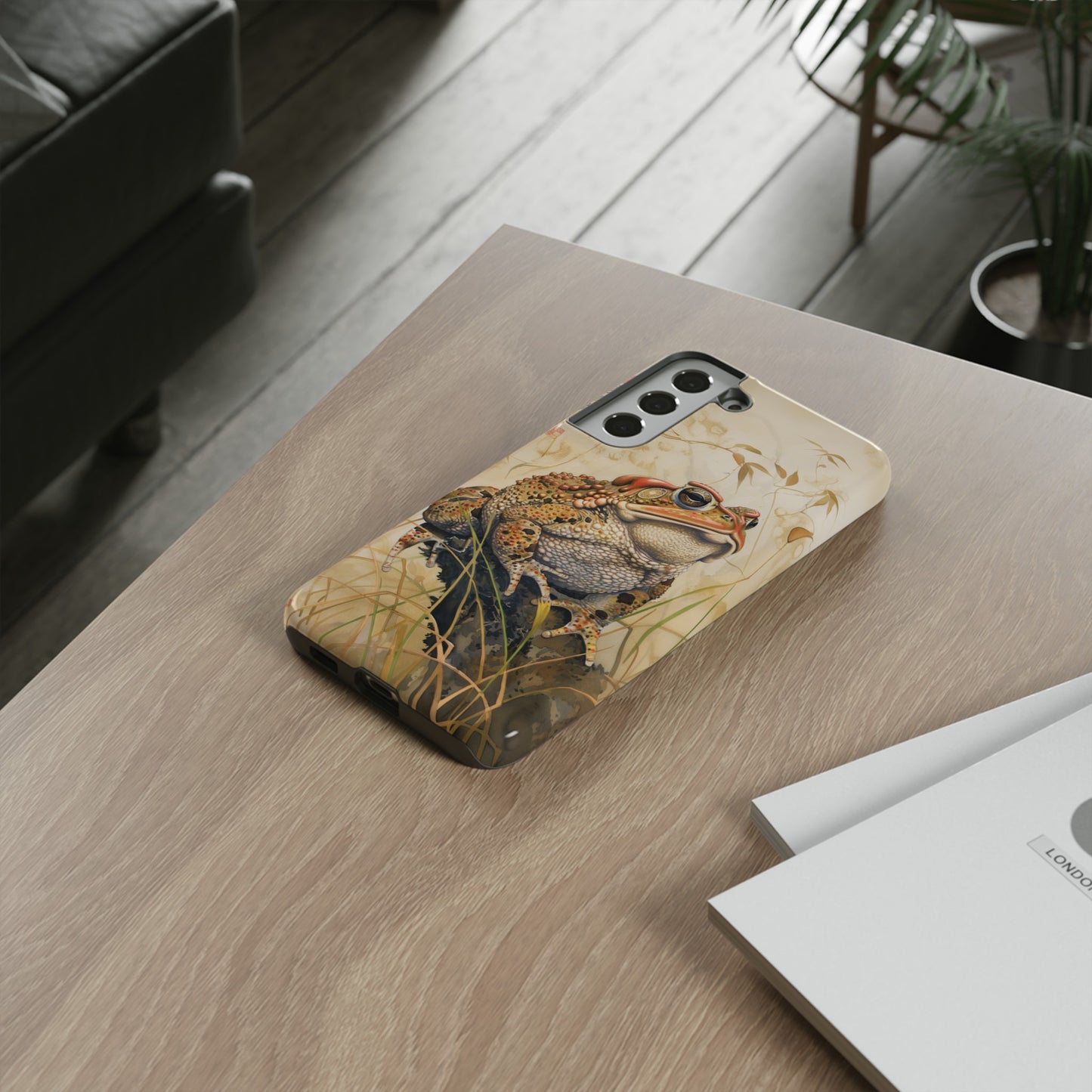 Toad on a Branch Japanese Style Art Painting Phone Case