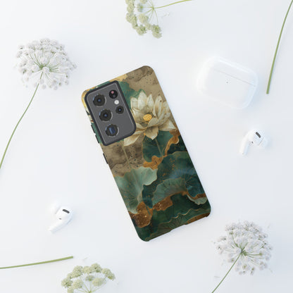 Zen Stained Glass Lotus Floral Design Phone Case