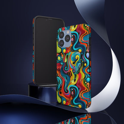 Psychedelic Rainbow Tough iPhone Case | Embrace Vibrant Style and Reliable Protection