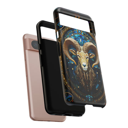 Aries Astrology Stained Glass Design Phone Case