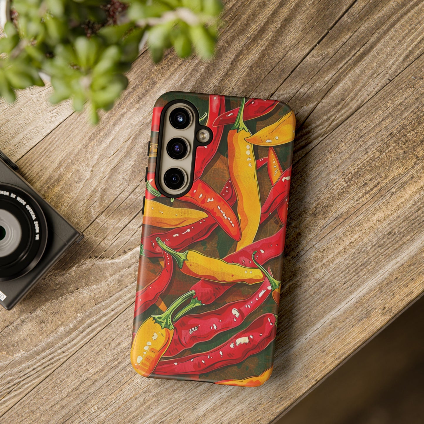 Yellow and Red Chili Peppers Phone Case