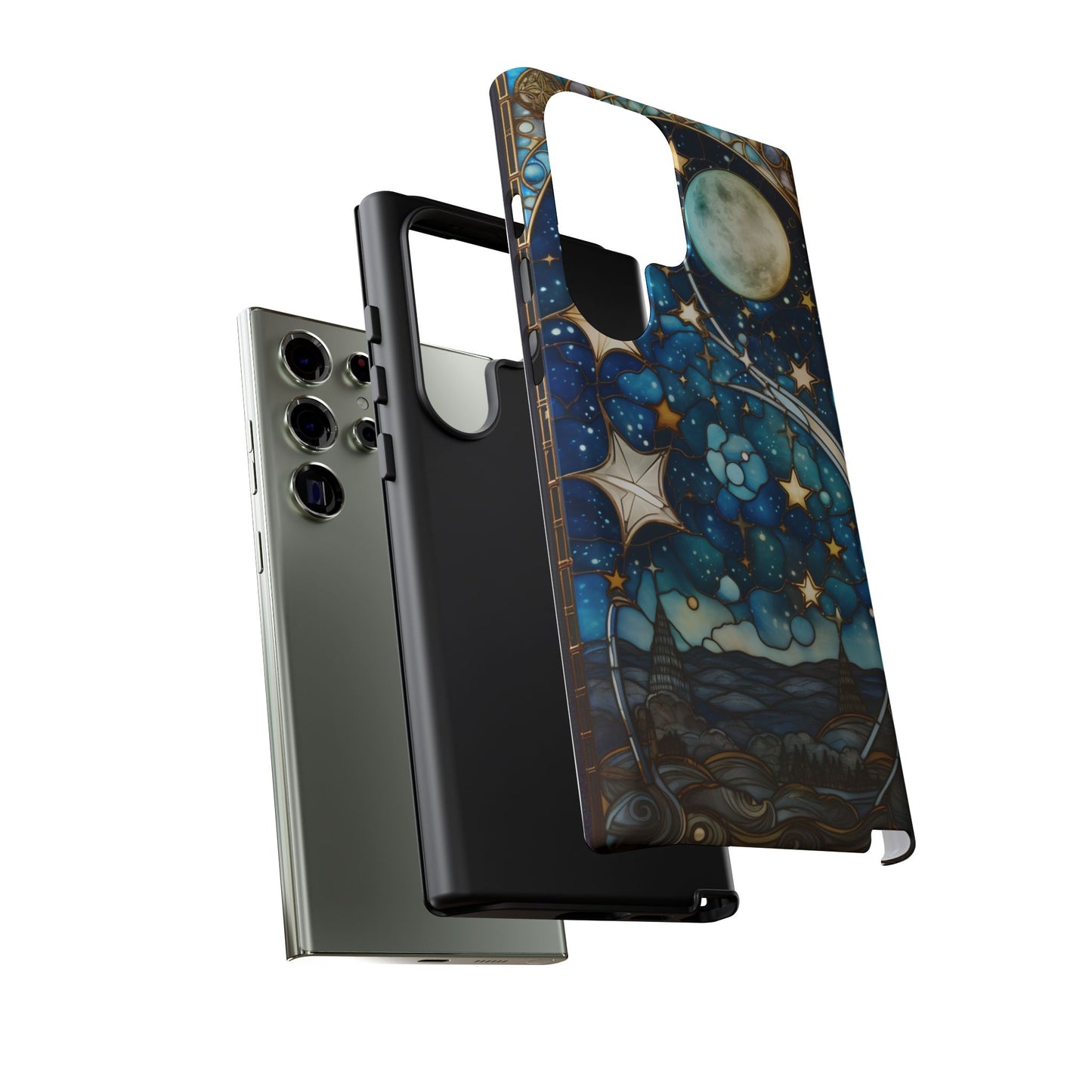 Boho Starry Night Stained Glass Artistry Phone Cover