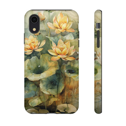 Zen Lotus Watercolor Painting iPhone 15 Case