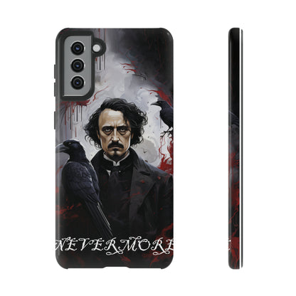 Nevermore Edgar Allen Poe, gothic Raven, Retro Samsung Galaxy Phone iPhone 15, 14 Plus 13 12 7 8 Se Horror Dark Academia Style goth Vibe