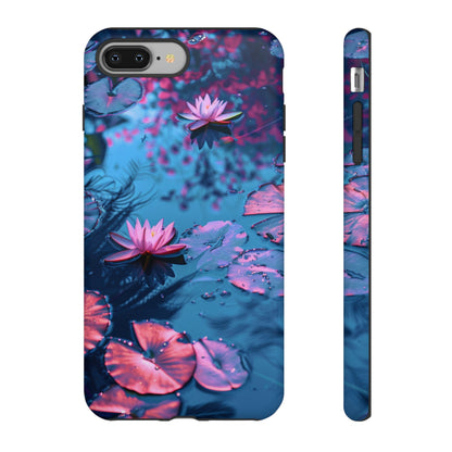 Magenta and Blue Color Zen Lily Pad Phone Case