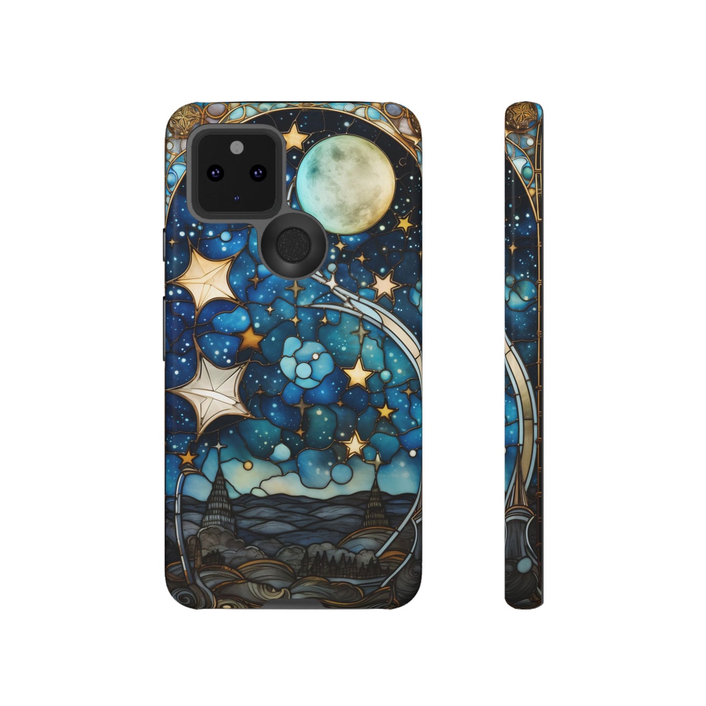 Boho Starry Night Stained Glass Artistry Phone Cover