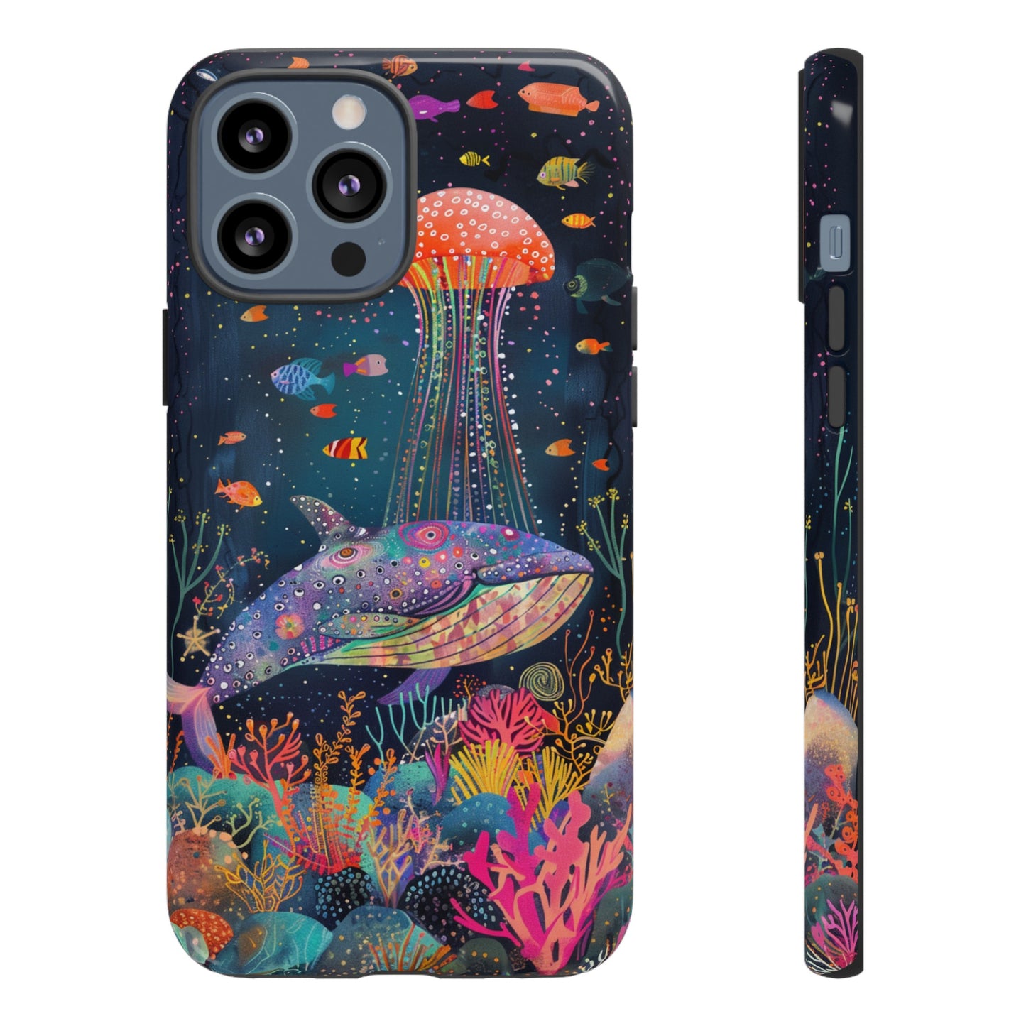 Whale Shark, Turtle, Jellyfish Phone Case