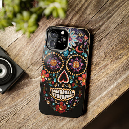 Sugar Skull iPhone Case | Dia de los Muertos Design for Apple iPhone | Halloween Aesthetic