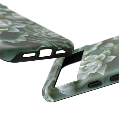 Green Jade Lotus Floral Art Phone Case