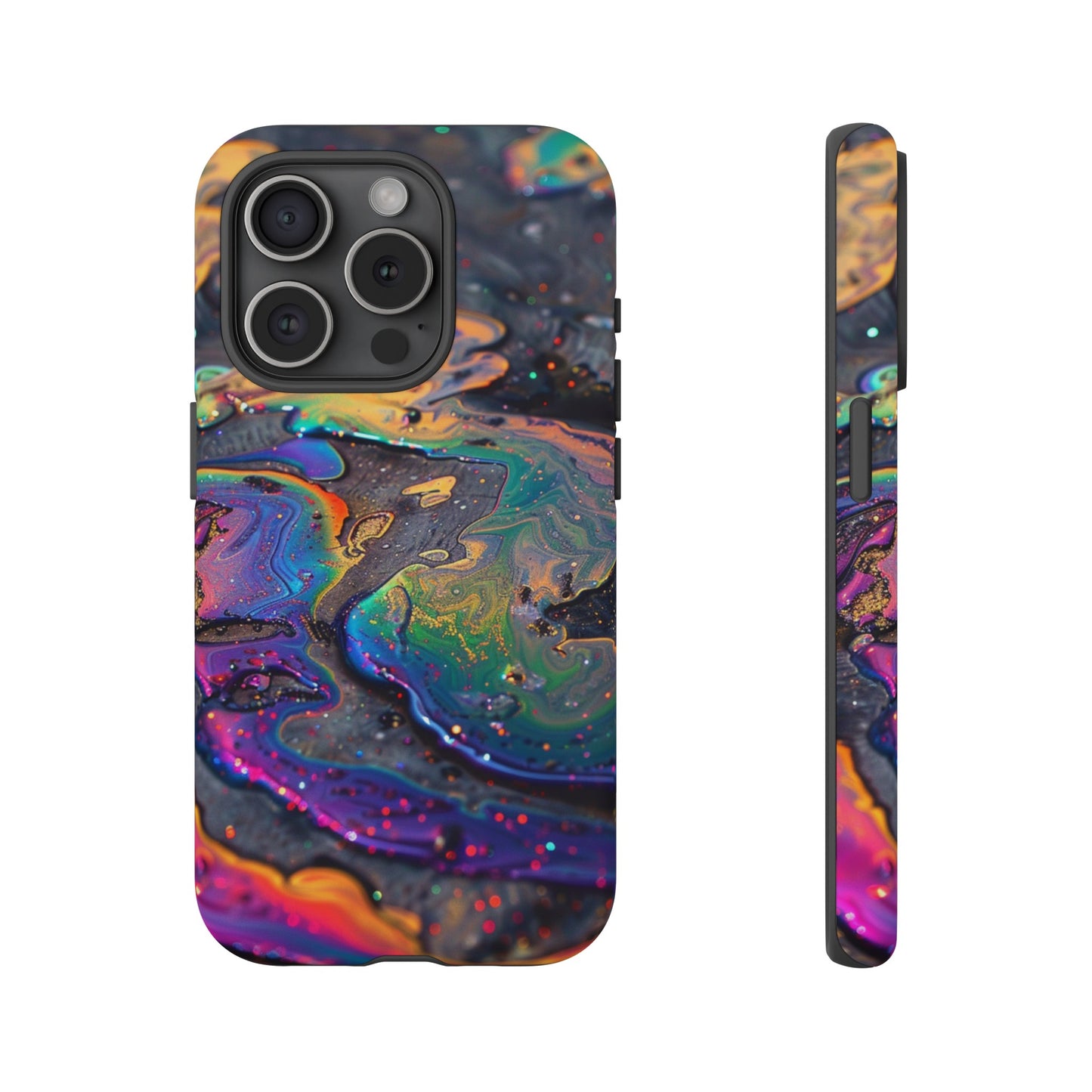 Opalescent Marbled Holographic Print Phone Case