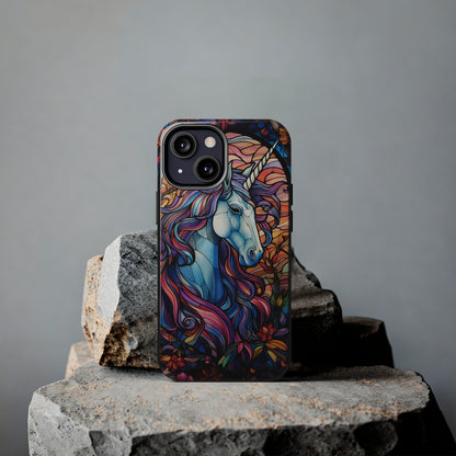 Unicorn Stained Glass iPhone Case | Mythical Beauty and Device Protection