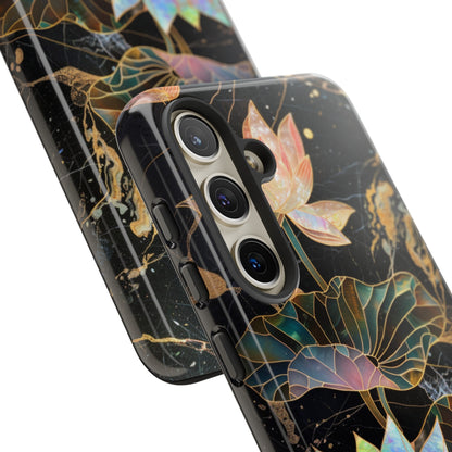 Zen Stained Glass Lotus Floral Design Phone Case