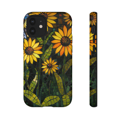 Yellow and Gold Daisy Mosaic Stained Glass Phone Case