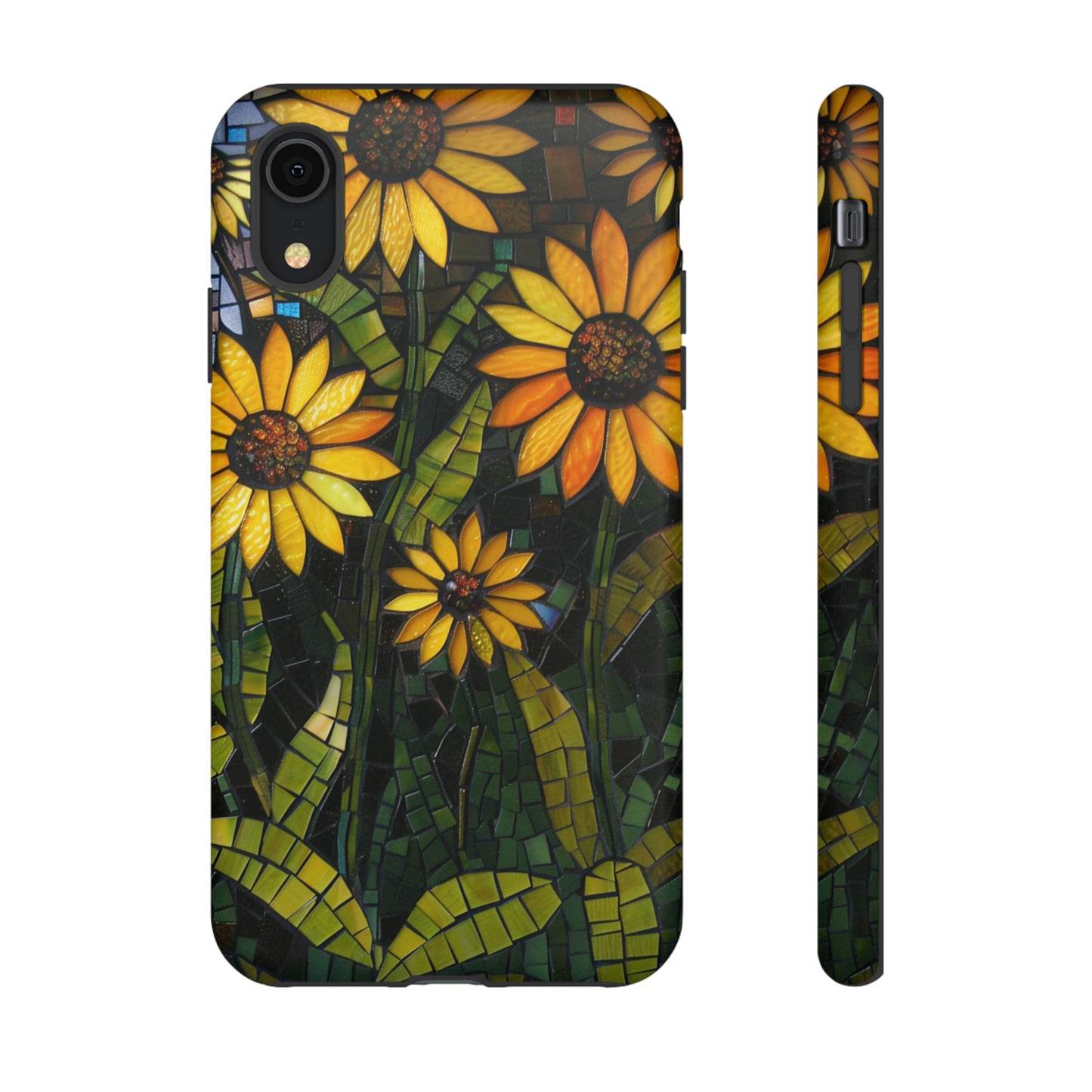 Yellow and Gold Daisy Mosaic Stained Glass Phone Case