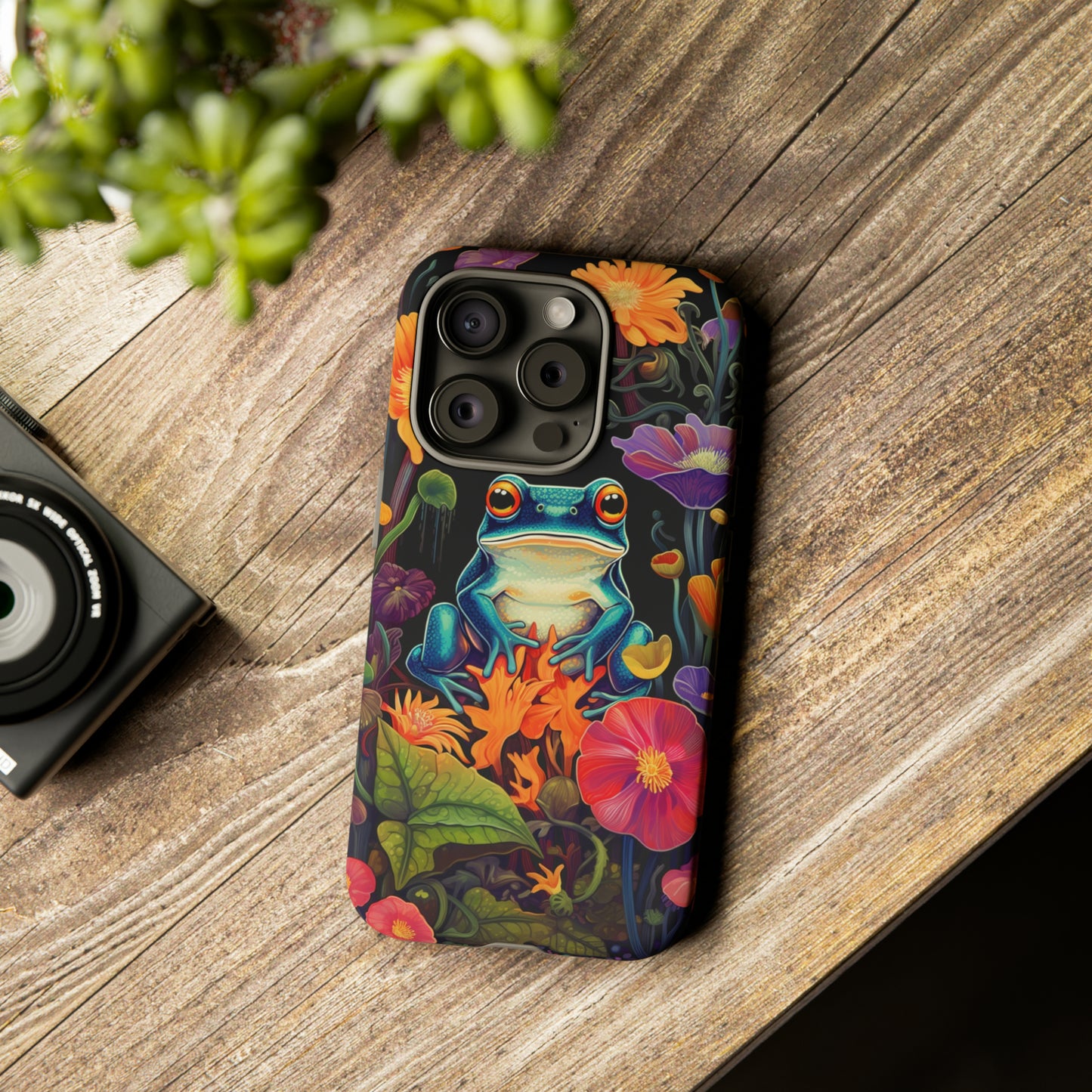 Floral Frogs Elegance Phone Case for Google Pixel, iPhone & Samsung Galaxy