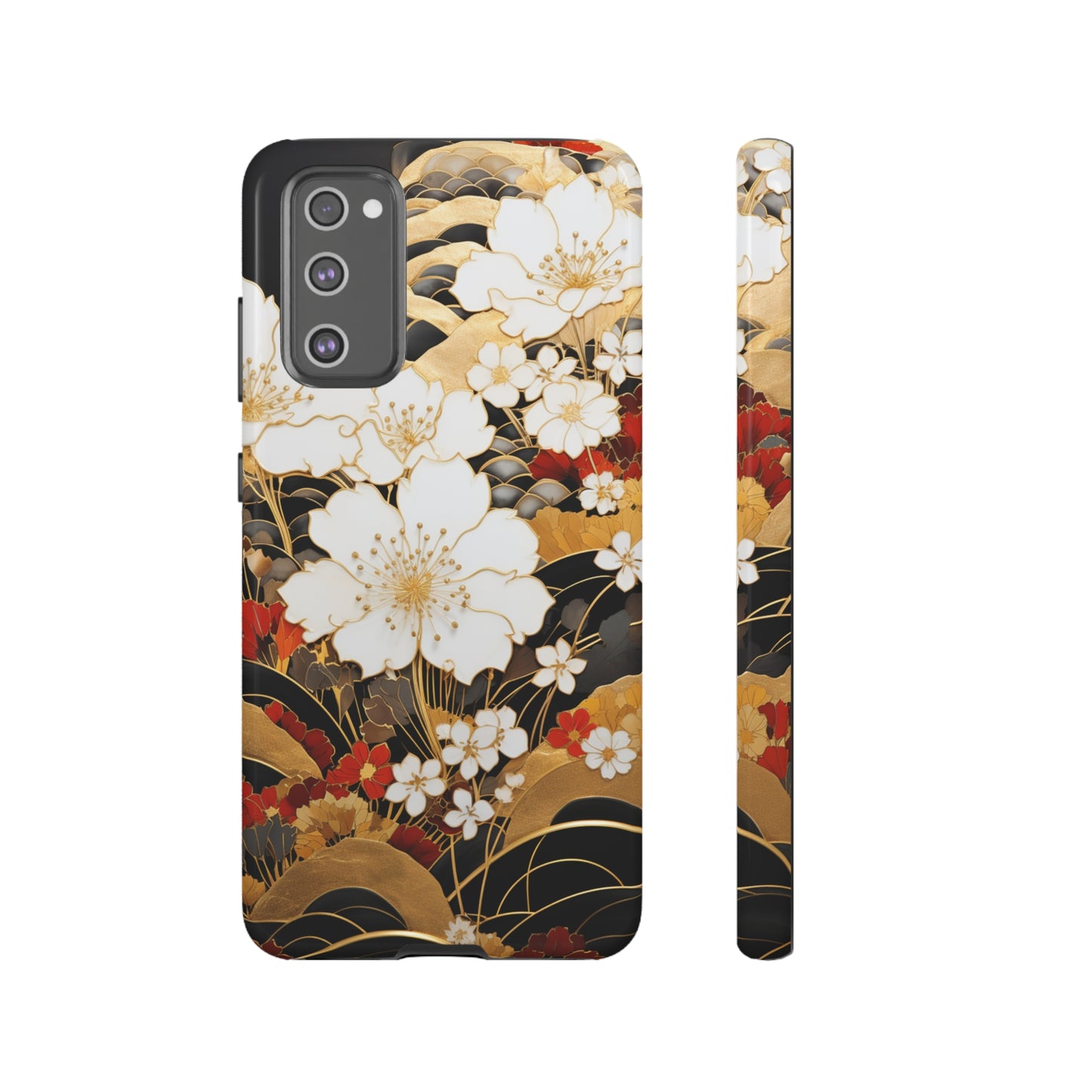 Chiyogami Floral Tough iPhone Case Galaxy S23 S22 S21 S20 Plus Ultra | Iphone 14 13 12 11 8 Pro Max Mini | Pixel 7 6 Pro 5 | Japanese Boho