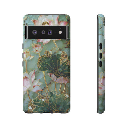 Elegant Floral Phone Case - Tough Cases with Lotus Design