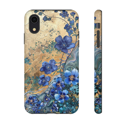 Forget Me Nots Vintage Color Splash Floral Design Phone Case