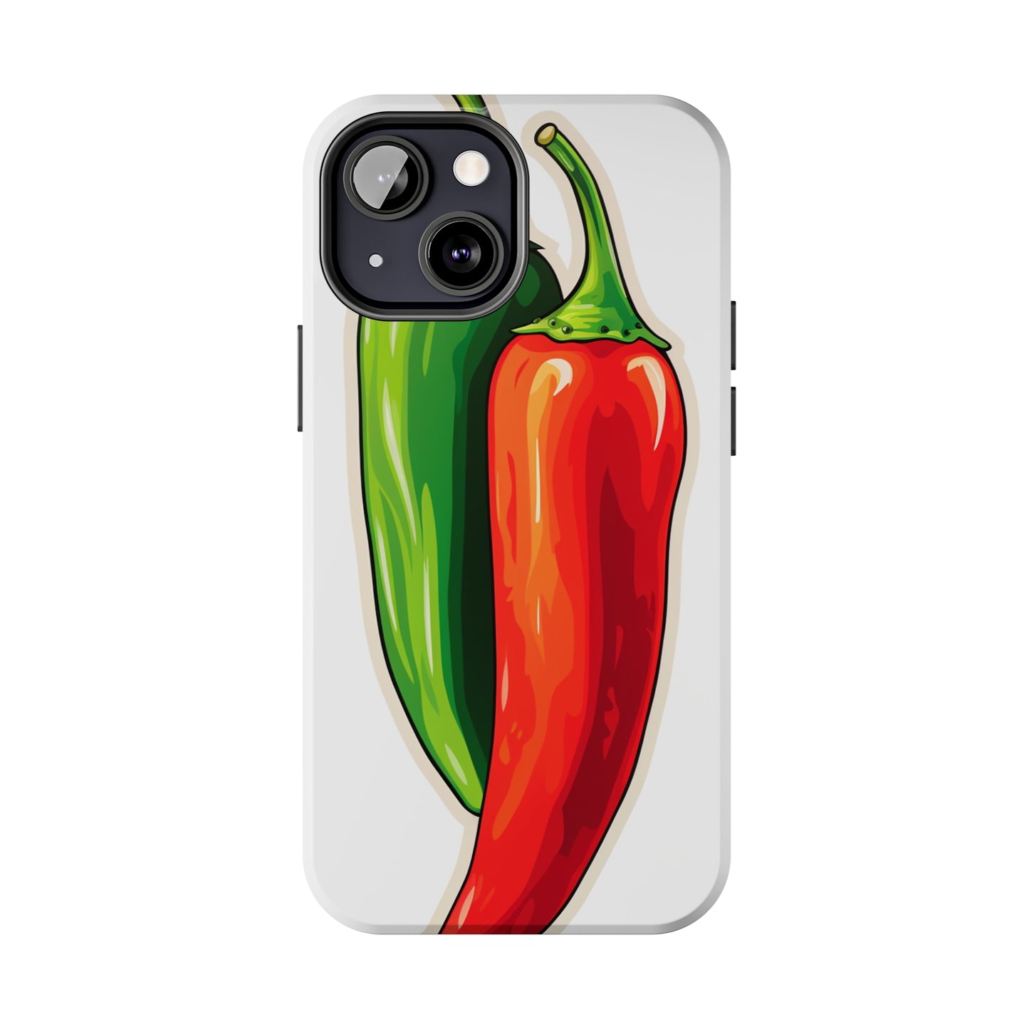 Green or Red Hot Chiles iPhone Case | New Mexico Fiery Flavors for Spice Lovers