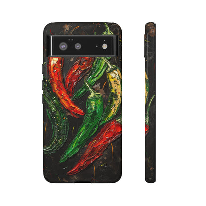 Green and Red Chili Peppers Phone Case