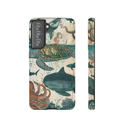 Undersea World Shark, Turtle, Manta Ray Phone Case