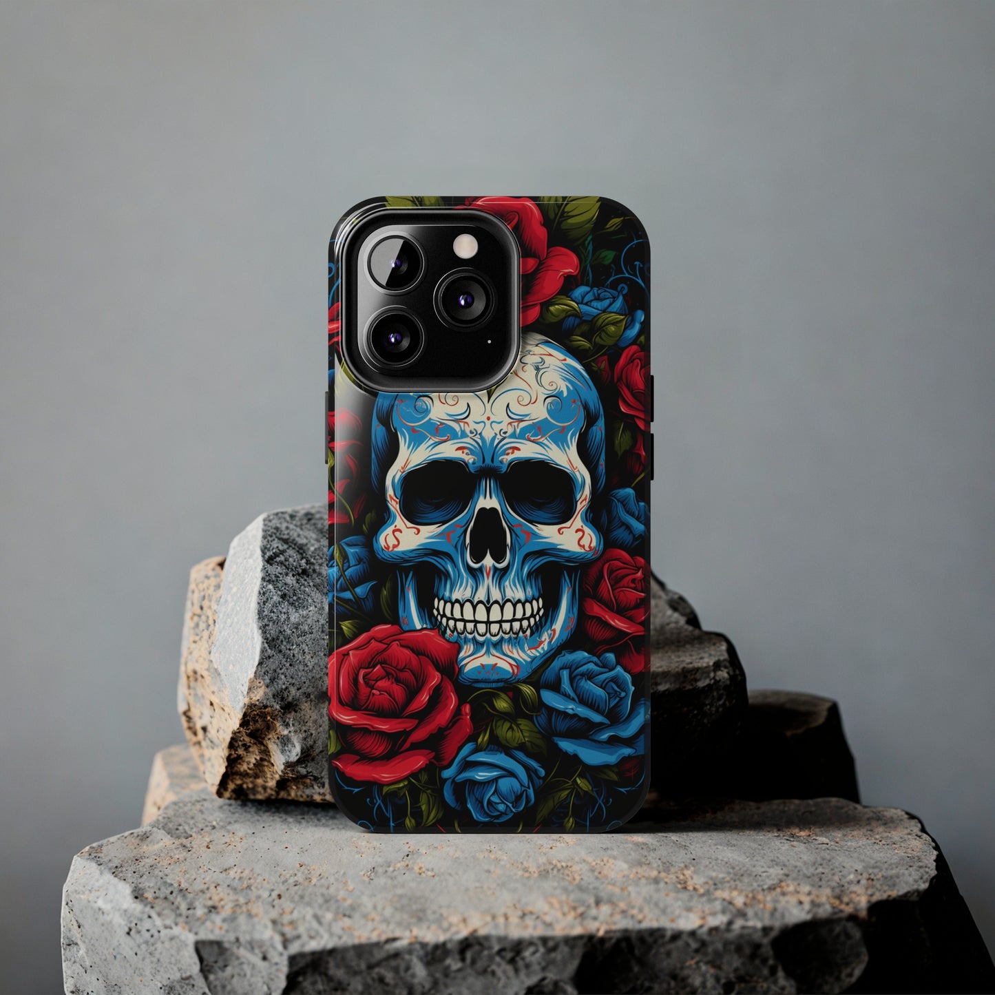 Skull and Roses iPhone Case | Edgy Elegance and Timeless Beauty