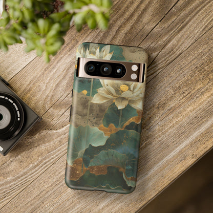 Zen Stained Glass Lotus Floral Design Phone Case