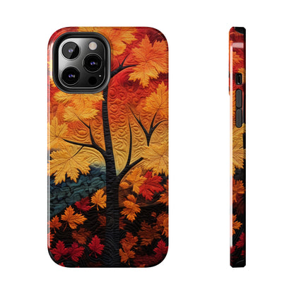 Autumn Forest Embroidered iPhone Case