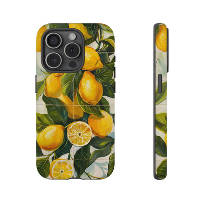 Mediterranean Lemon Italian Tile iPhone 14 Case