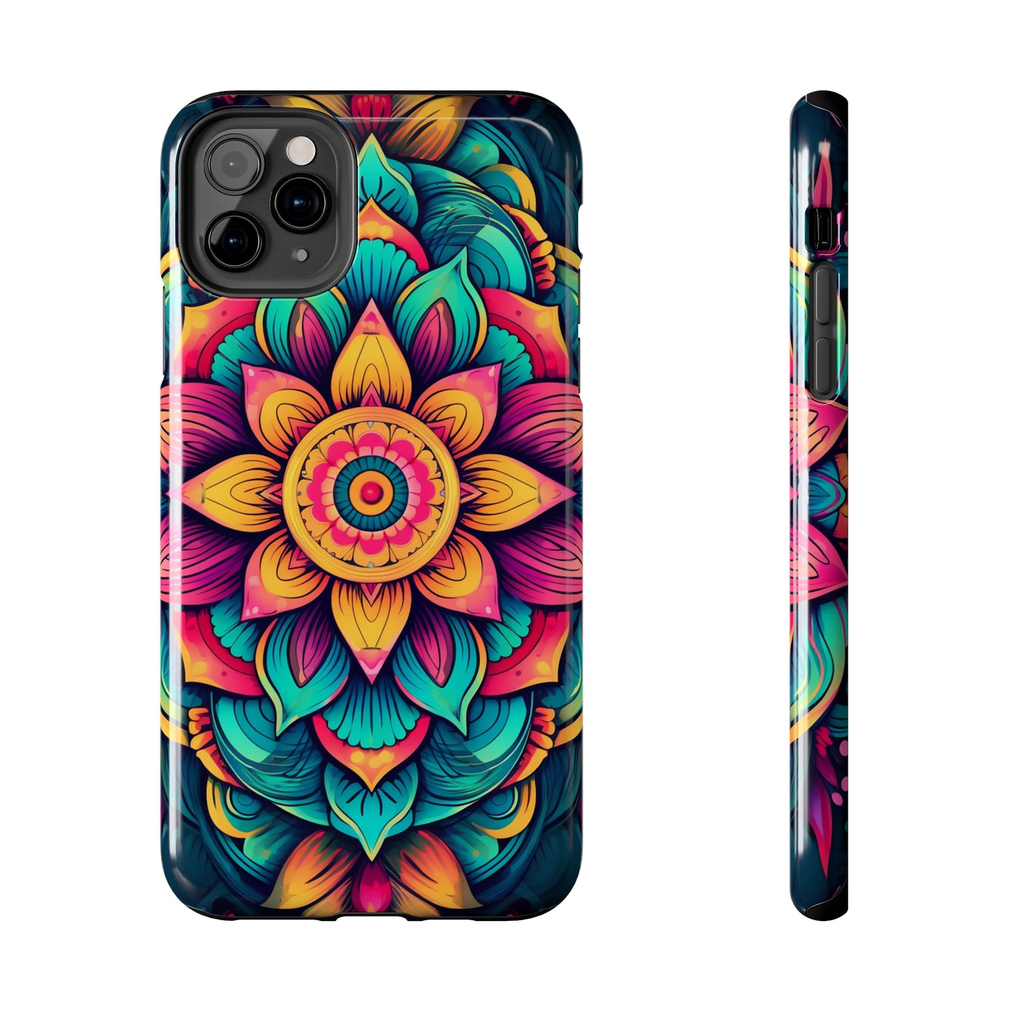 Cosmic Harmony: Rainbow Mandala | Spiritual Symmetry iPhone Case