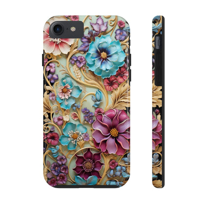 Color Splash Plastic Flower Tough iPhone Case | Vibrant Phone Cover