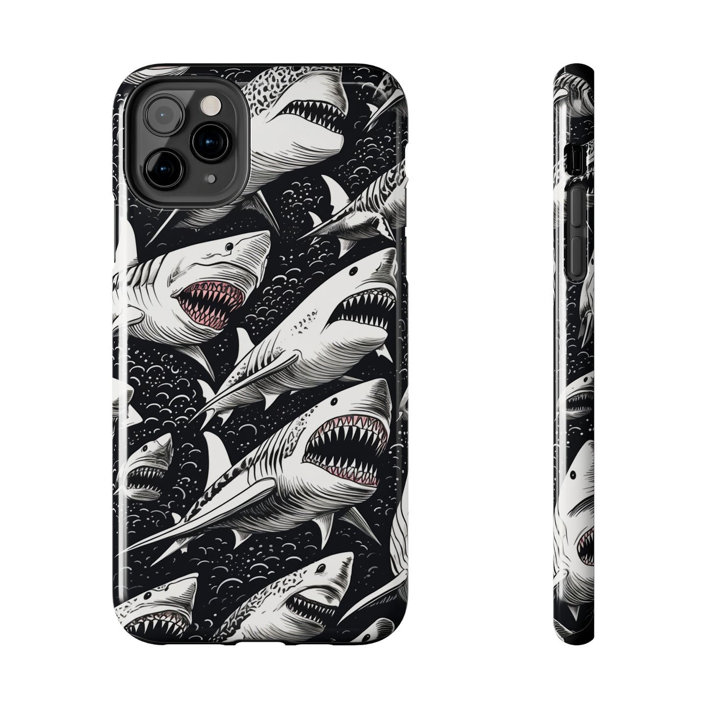 Deep Blue Mystery: Majestic Shark Design | Aquatic Adventure iPhone Case