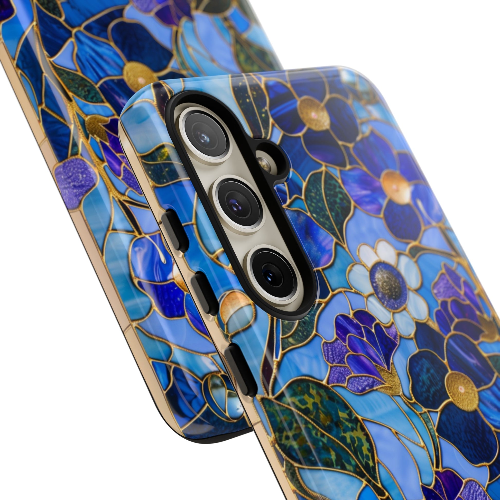 Gold inlay wild flowers cover for Samsung Galaxy S24