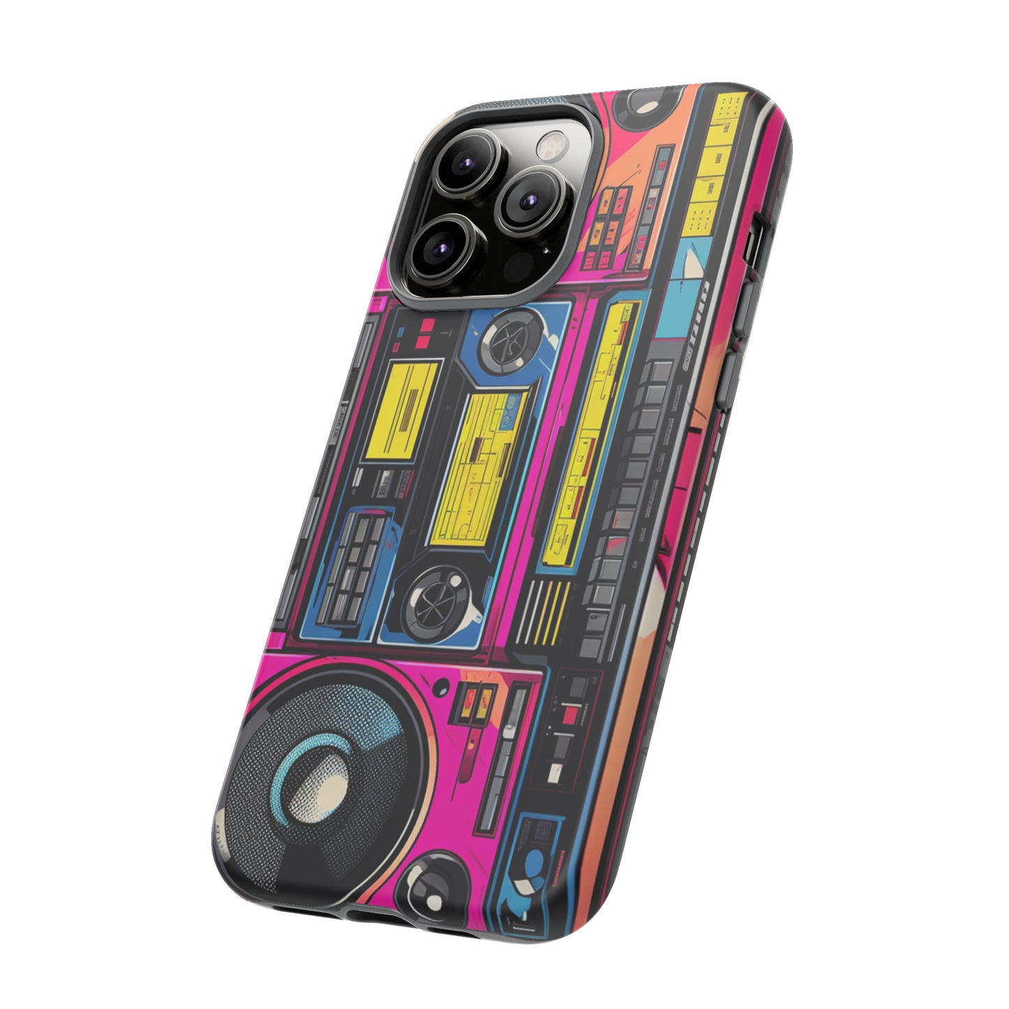 Boombox Hip Hop Music iPhone Case | Embrace Retro Vibes with Urban Beats for Google Pixel, iPhone, and Samsung Cases