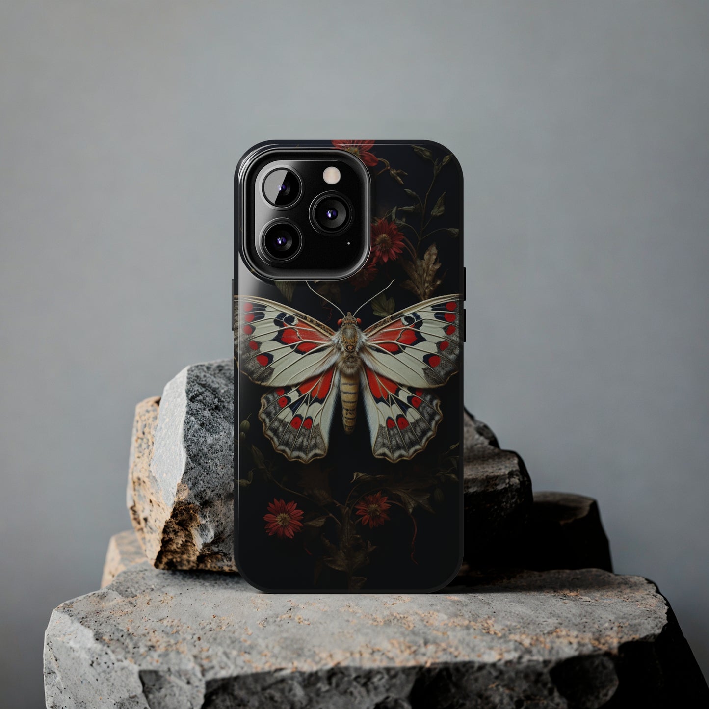 Deadhead Moth Gothic Floral Aesthetic Dark Academia iPhone Case | Embrace Mysterious Elegance