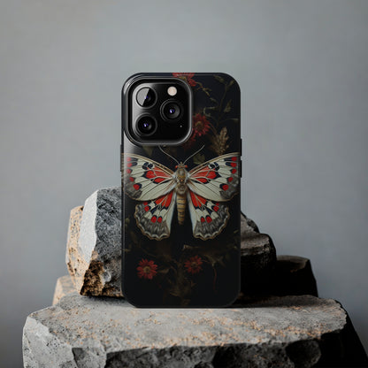 Deadhead Moth Gothic Floral Aesthetic Dark Academia iPhone Case | Embrace Mysterious Elegance