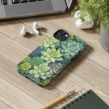 Succulent Desert Cactus Floral iPhone Case | Embrace the Beauty of Arid Elegance