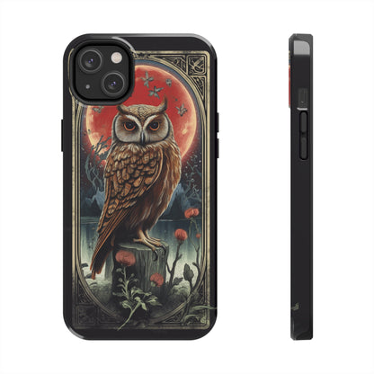 The Hermit Owl Tarot | Dark Academia Aesthetic Retro Tough iPhone Case | Embrace Mystical Vibes with Captivating Tarot Art and Reliable Protection