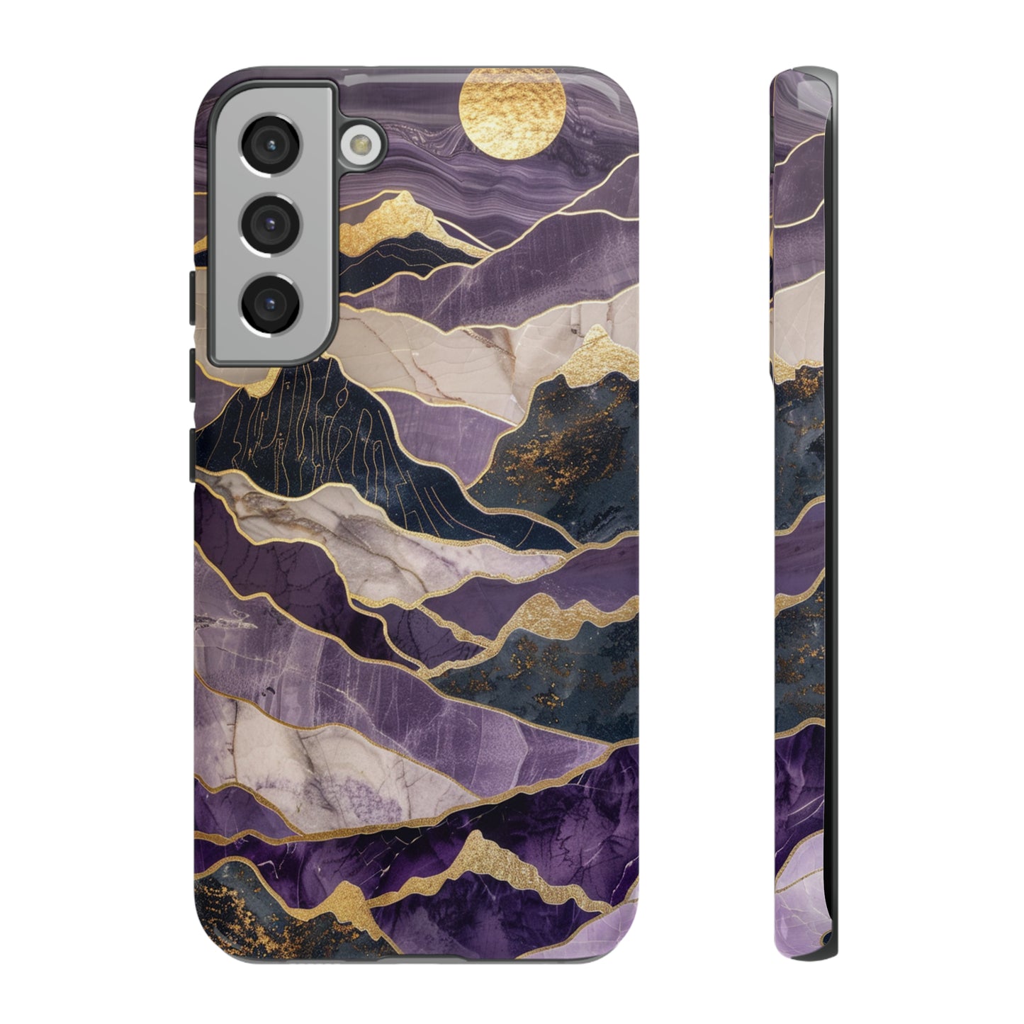 Abstract Purple Gold Mountain Phone Case