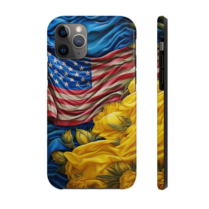 Support Ukraine Flag Phone Case | Show Your Ukrainian USA Patriotic Spirit with a Tough iPhone Case