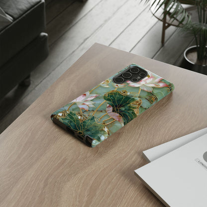 Elegant Floral Phone Case - Tough Cases with Lotus Design