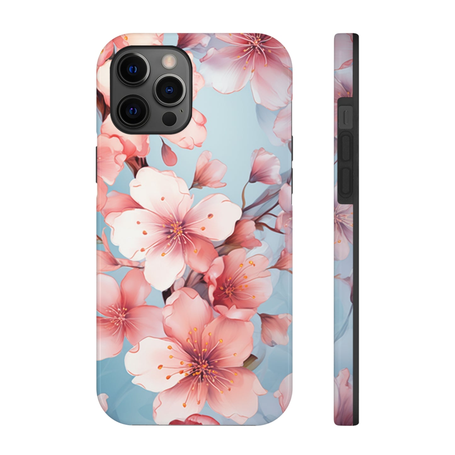 Pretty in Pink Flowers Tough iPhone Case | Floral Phone Cover